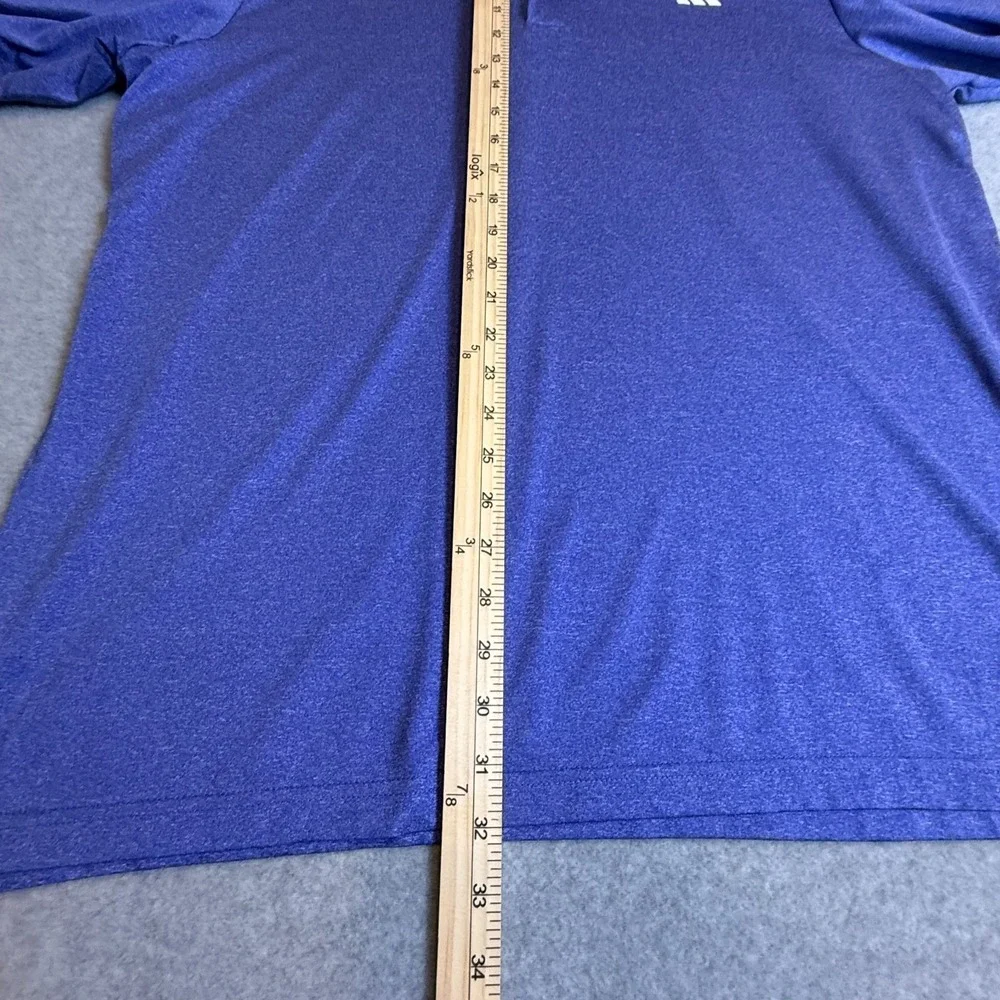 Adidas Men's Blue Heather Performance Golf Polo Shirt XL Moisture Wicking Athlet
